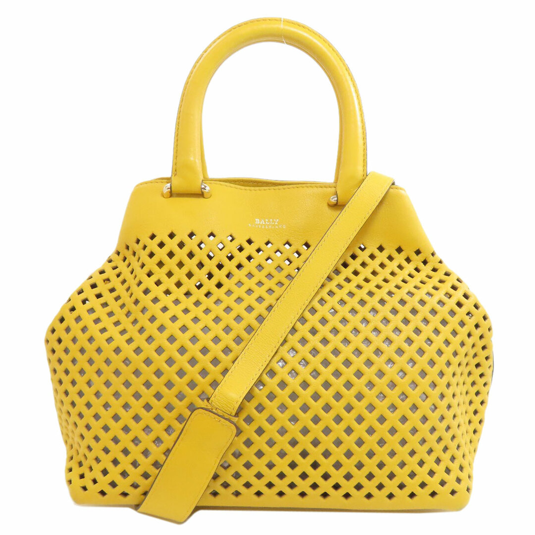 Bally - BALLY パンチング 2WAY ハンドバッグ レザー レディース Bally - BALLY パンチング 2WAY ハンドバッグ レザー レディース
