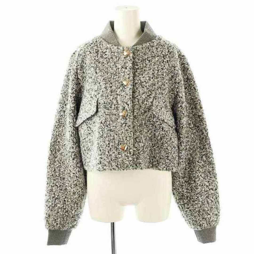 other - ビビィ AMOUR BLOUSON ブークレハートボタンブルゾン other - ビビィ AMOUR BLOUSON ブークレハートボタンブルゾン