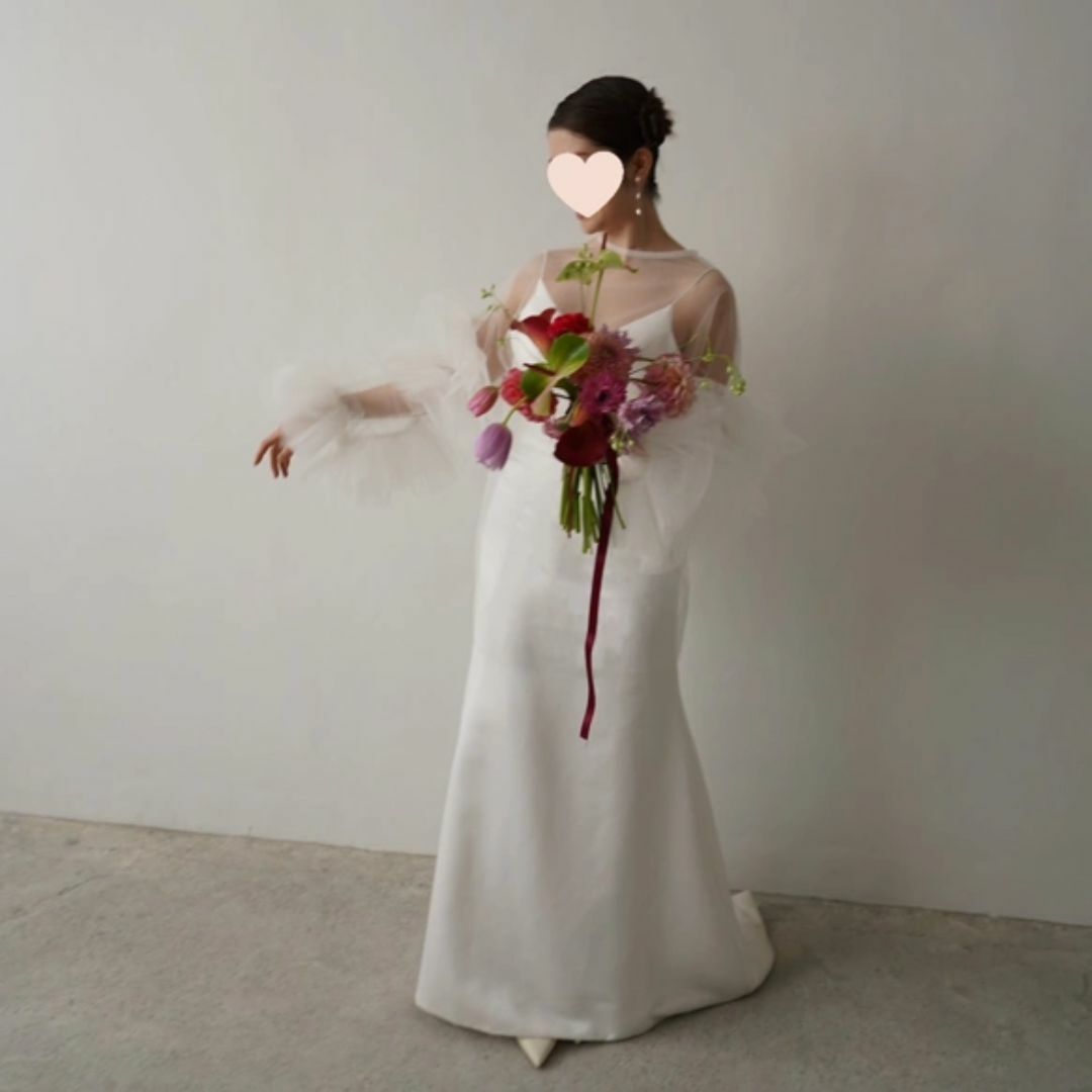 送料無料！トップス ソフトチュール 前撮り 妊婦 可愛い 色直し 花嫁