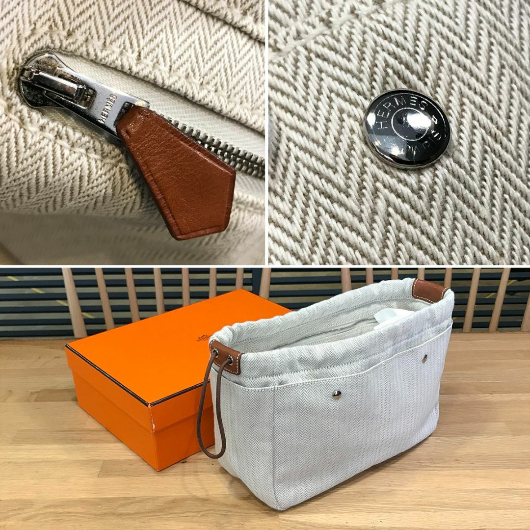【再入荷！】 フールビ25 エルメス 超美品 バッグインバッグ トワル 巾着 バッグ