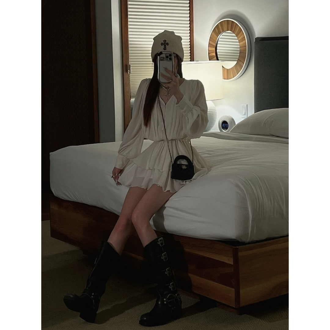 Darich - 完売 darich フラッフィーフリルミニワンピースの通販 Darich - 完売 darich フラッフィーフリルミニワンピースの通販