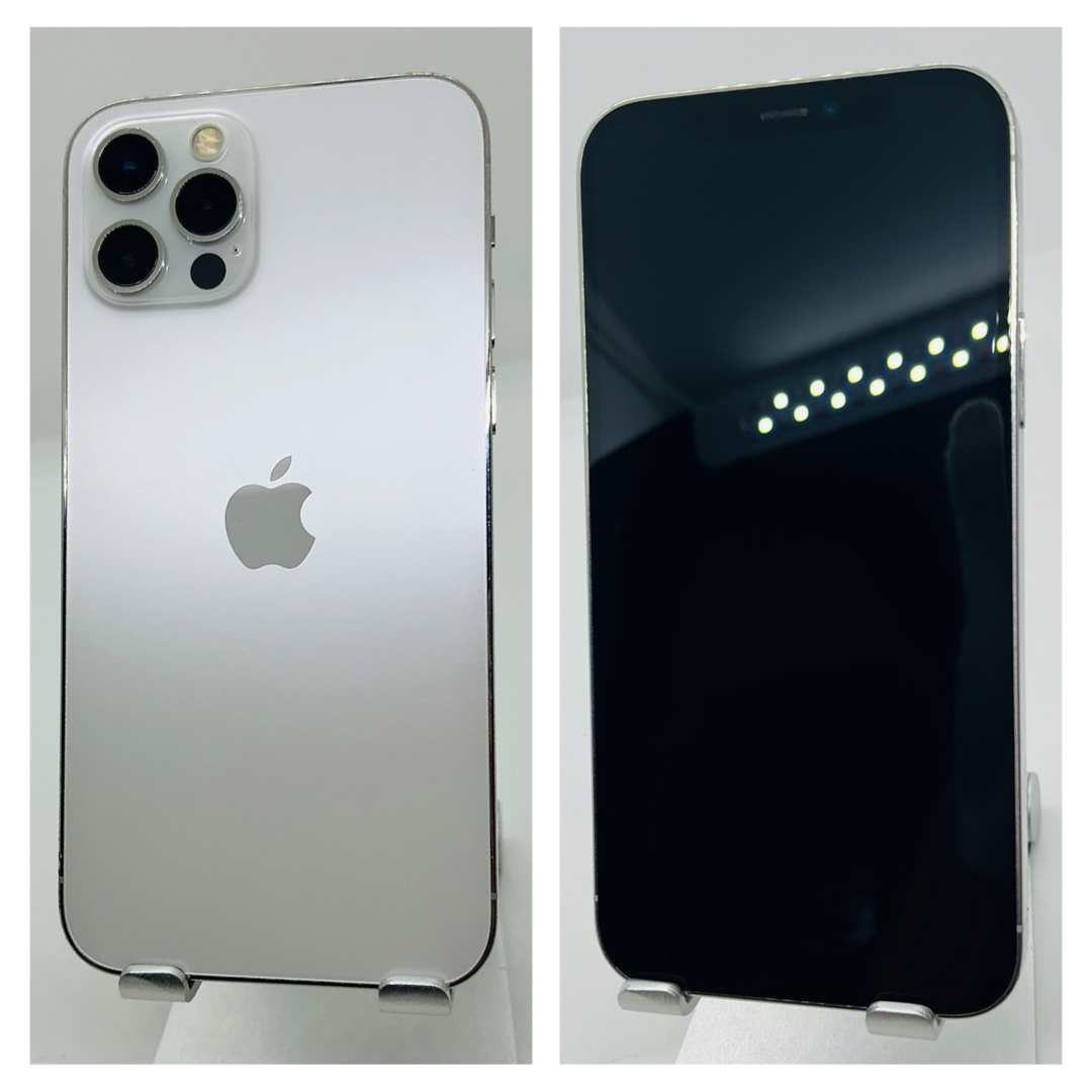 iPhone - 100% iPhone 12 Pro 256 GB SIMフリー シルバー 本体の iPhone - 100% iPhone 12 Pro 256 GB SIMフリー シルバー 本体の