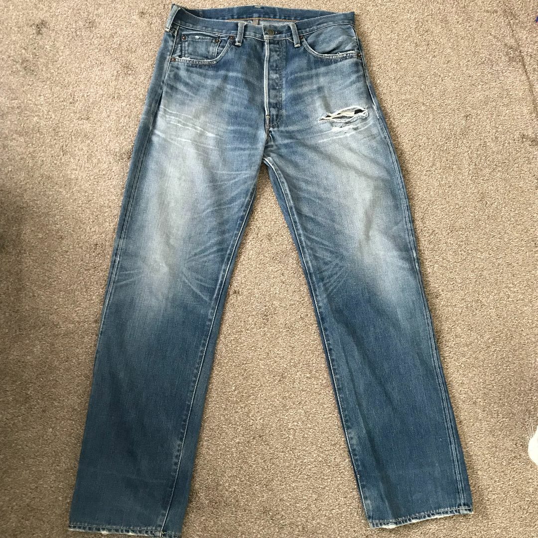 Levi's - Levi's 501 W36 L36 縦落ち ヒゲ ハチノス 赤耳 Levi's - Levi's 501 W36 L36 縦落ち ヒゲ ハチノス 赤耳