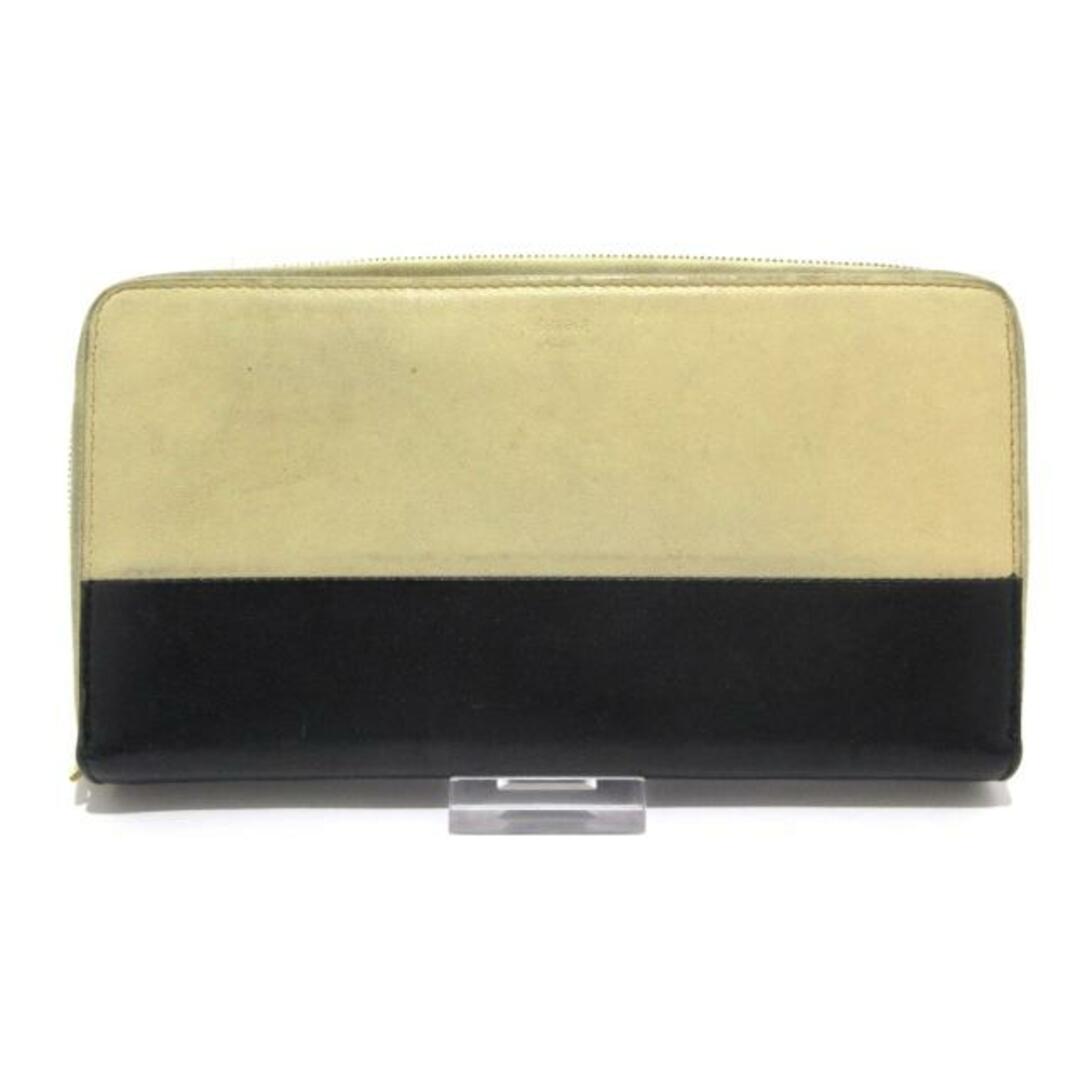 CELINE - CELINE(セリーヌ) 長財布 - ベージュ×黒 バイカラー CELINE - CELINE(セリーヌ) 長財布 - ベージュ×黒 バイカラー