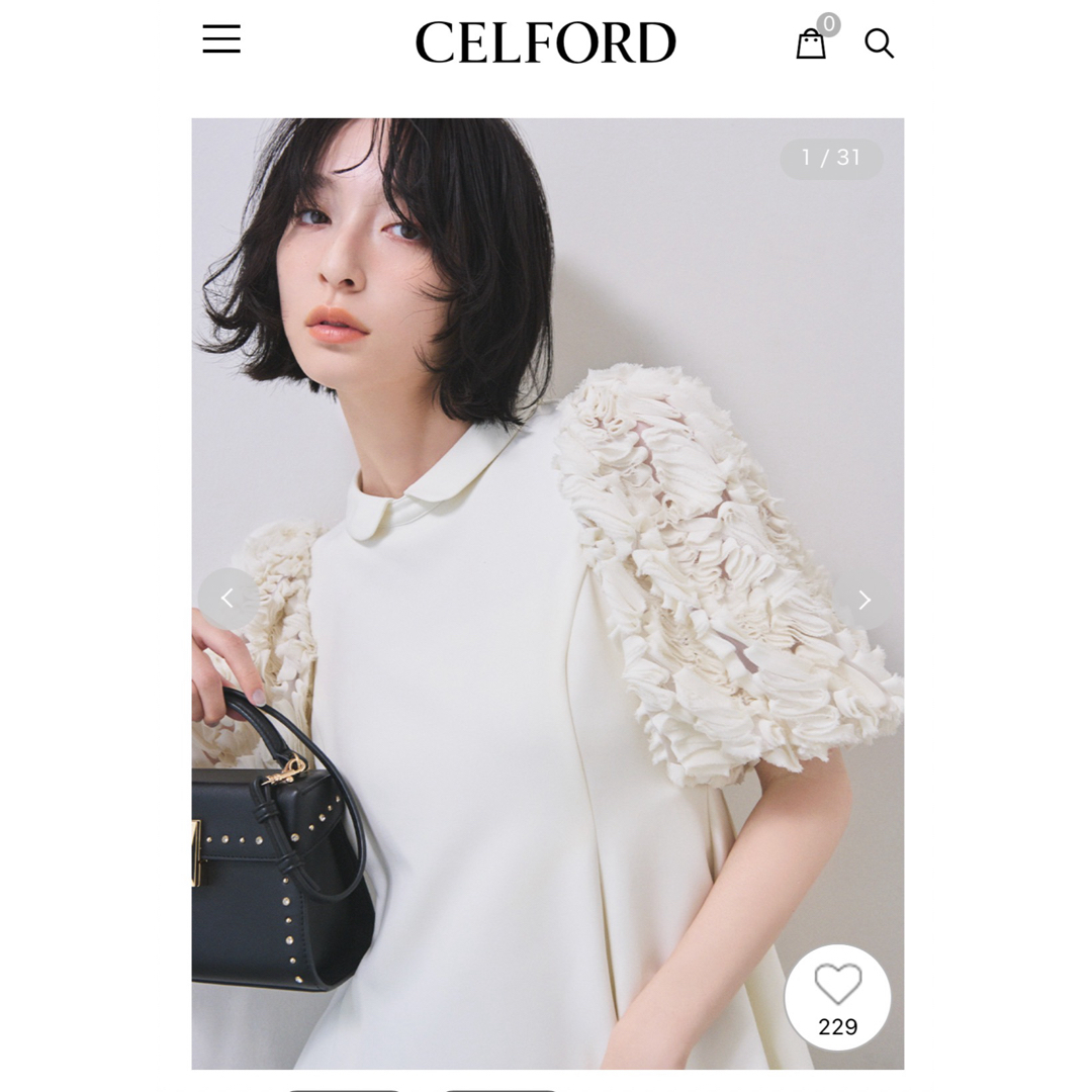 CELFORD - セルフォード 襟付きデザインブラウスの通販 by 発送 CELFORD - セルフォード 襟付きデザインブラウスの通販 by 発送