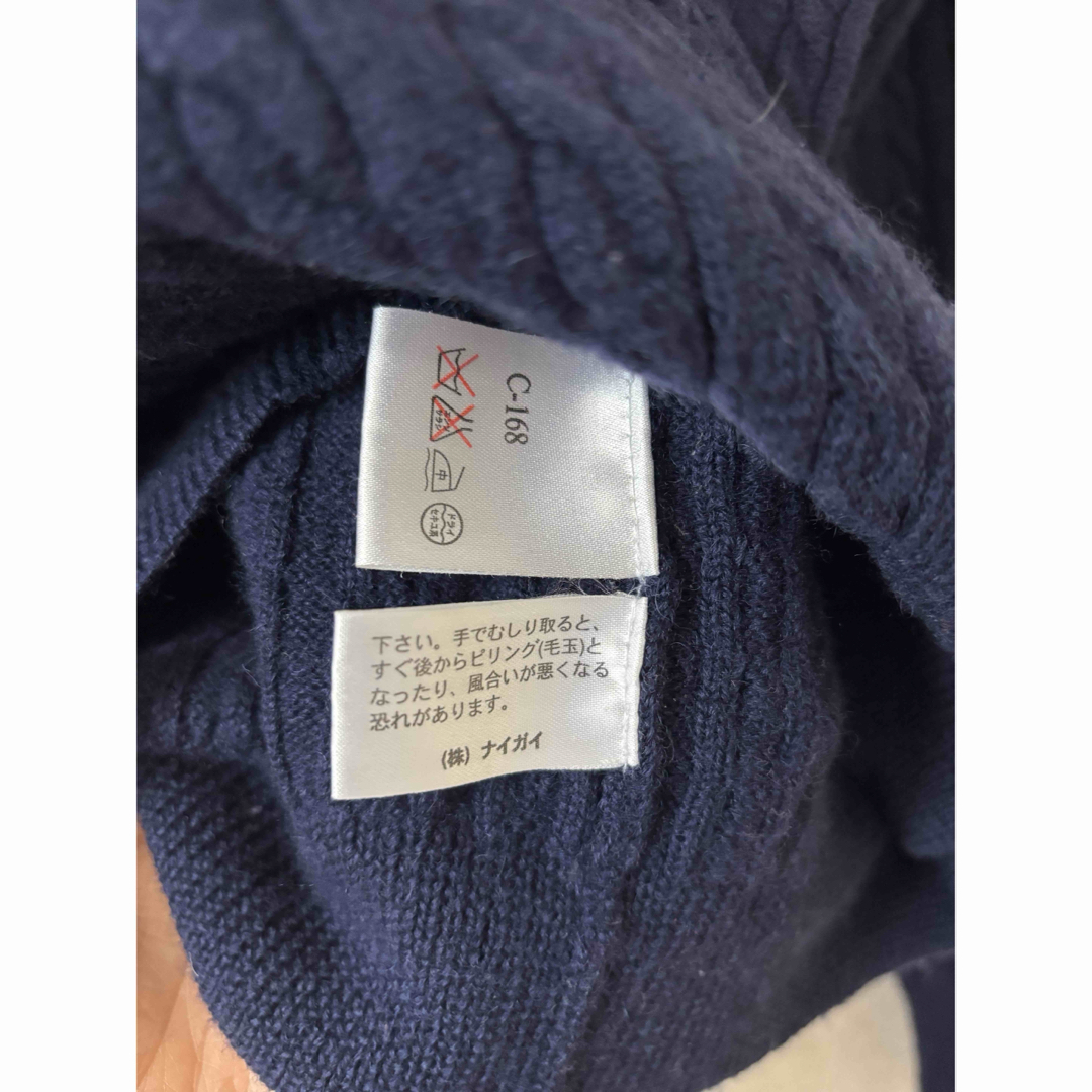 POLO RALPH LAUREN - ラルフローレン ケーブル ウール ネイビー POLO RALPH LAUREN - ラルフローレン ケーブル ウール ネイビー