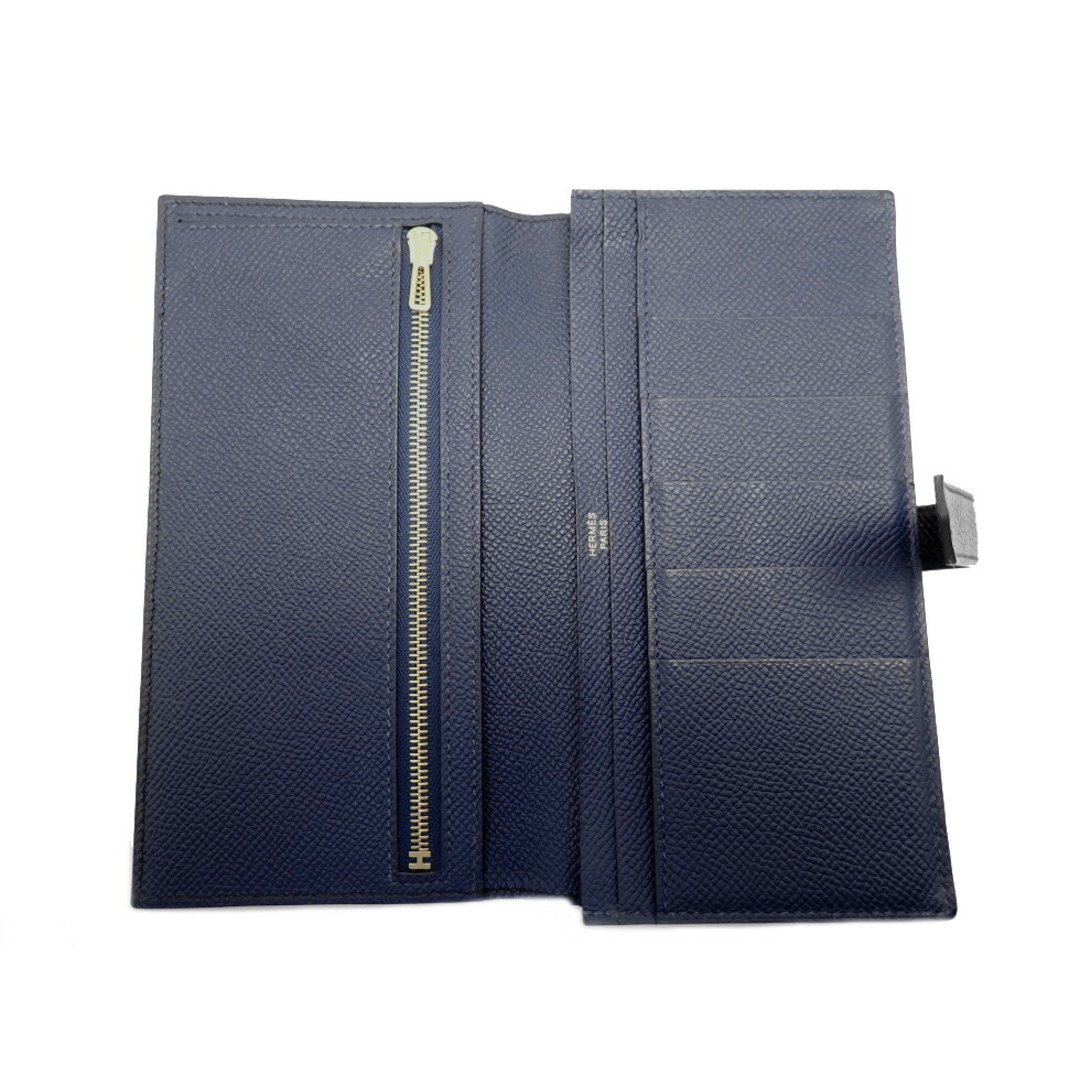 HERMES - エルメス エプソン ブラック×ブルーネイビー×GD金具 W HERMES - エルメス エプソン ブラック×ブルーネイビー×GD金具 W