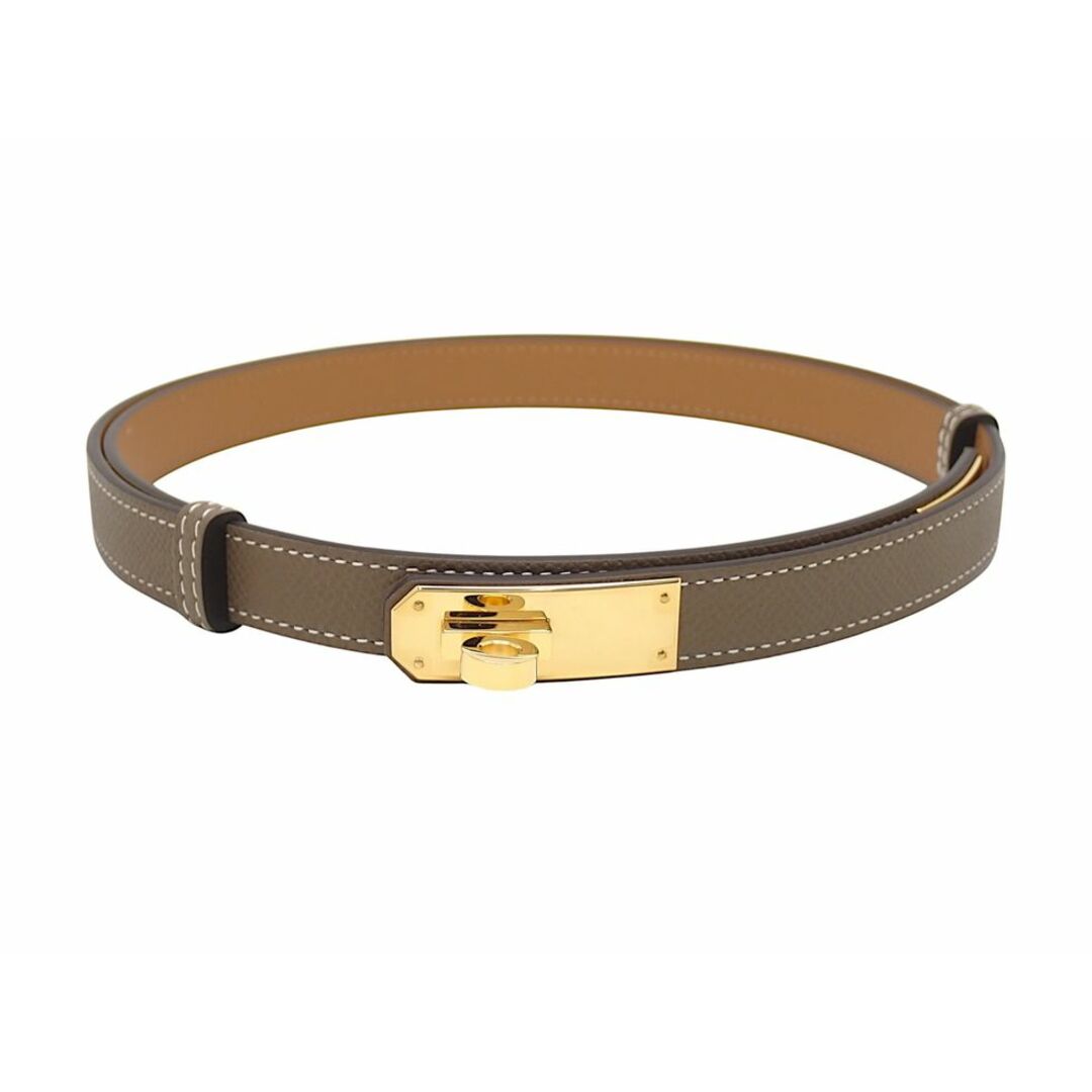 HERMES - エルメス エプソン エトゥープ×ゴールド×GPバックル W HERMES - エルメス エプソン エトゥープ×ゴールド×GPバックル W