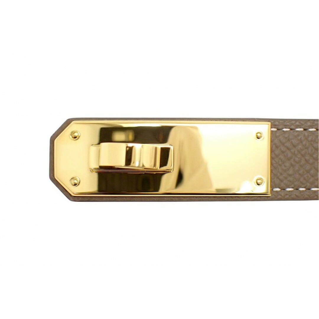 HERMES - エルメス エプソン エトゥープ×ゴールド×GPバックル W HERMES - エルメス エプソン エトゥープ×ゴールド×GPバックル W