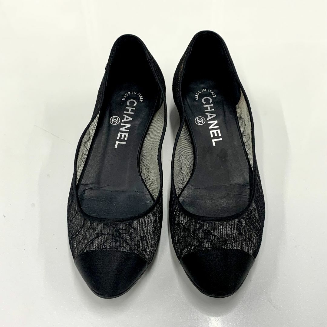CHANEL - 9640 シャネル レース ココマーク フラワー フラット CHANEL - 9640 シャネル レース ココマーク フラワー フラット