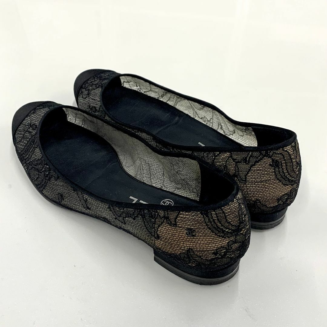 CHANEL - 9640 シャネル レース ココマーク フラワー フラット CHANEL - 9640 シャネル レース ココマーク フラワー フラット