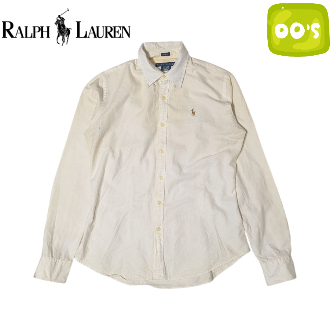 Ralph Lauren(ラルフローレン)の00s y2k RALPH LAUREN ホワイト BD長袖シャツ レディースのトップス(シャツ/ブラウス(長袖/七分))の商品写真