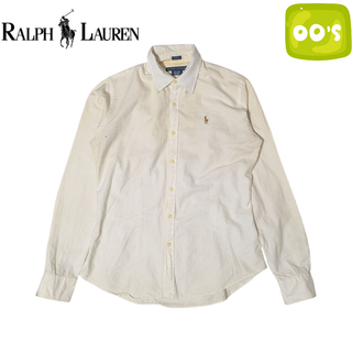 Ralph Lauren - 00s y2k RALPH LAUREN ホワイト BD長袖シャツの Ralph Lauren - 00s y2k RALPH LAUREN ホワイト BD長袖シャツの