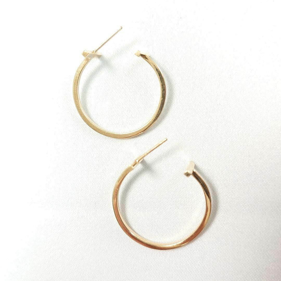Tiffany & Co. - 【美品】ティファニー K18YG Tワイヤー フープ Tiffany & Co. - 【美品】ティファニー K18YG Tワイヤー フープ