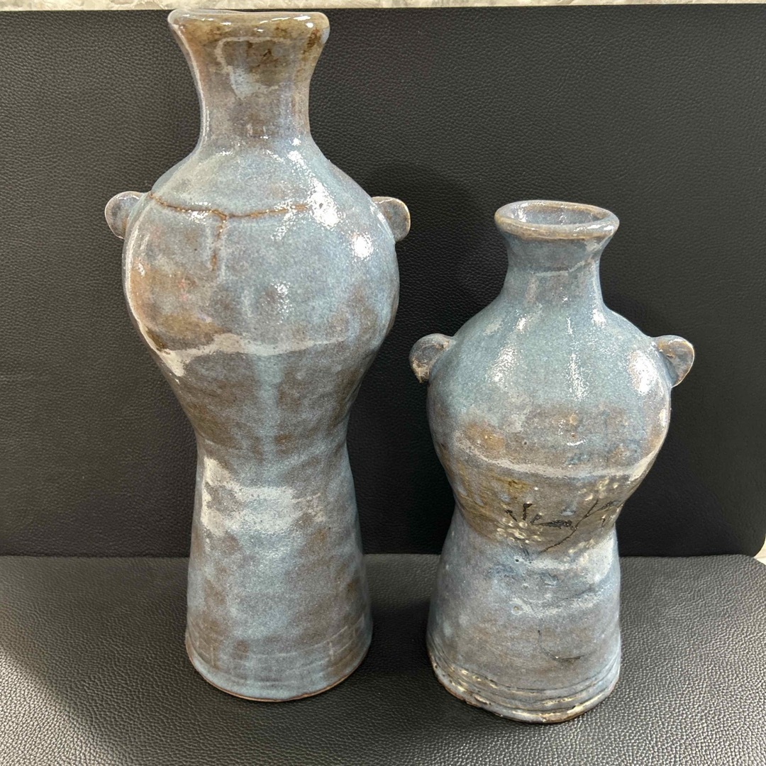 花瓶 花入 壺 飾り 置物 骨董品 2点セット コレクションの通販 花瓶 花入 壺 飾り 置物 骨董品 2点セット コレクションの通販