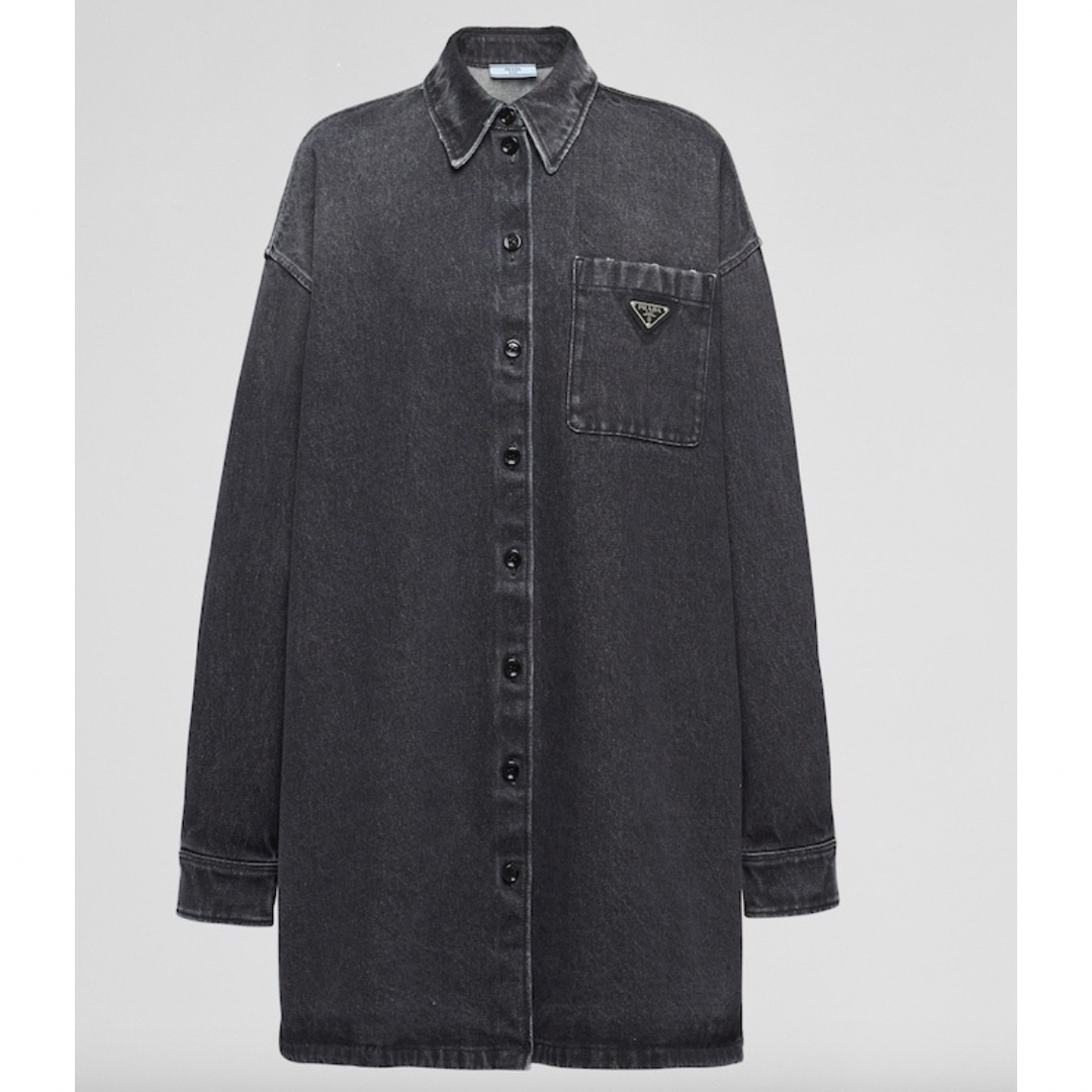 PRADA - PRADA プラダ ブラックデニムシャツ ジャケット PRADA - PRADA プラダ ブラックデニムシャツ ジャケット