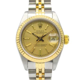 ロレックス(ROLEX)のロレックス ROLEX デイトジャスト R番 腕時計 時計 K18（イエローゴールド） ステンレススチール レディース ゴールド系 CH/タペ/BA 69173 【中古】(腕時計)