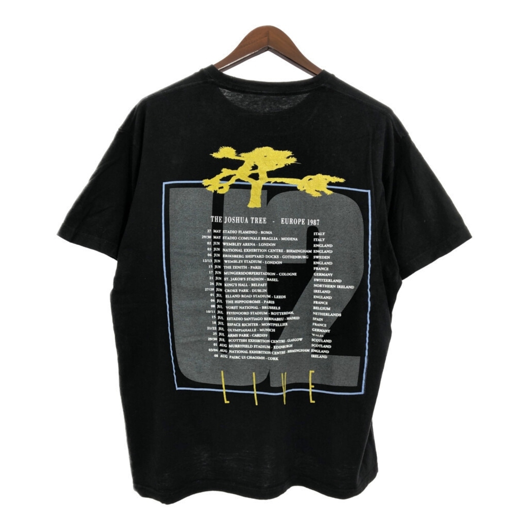 U2 ユートゥー 半袖Tシャツ バンド ブラック(メンズ XL相当 U2 ユートゥー 半袖Tシャツ バンド ブラック(メンズ XL相当