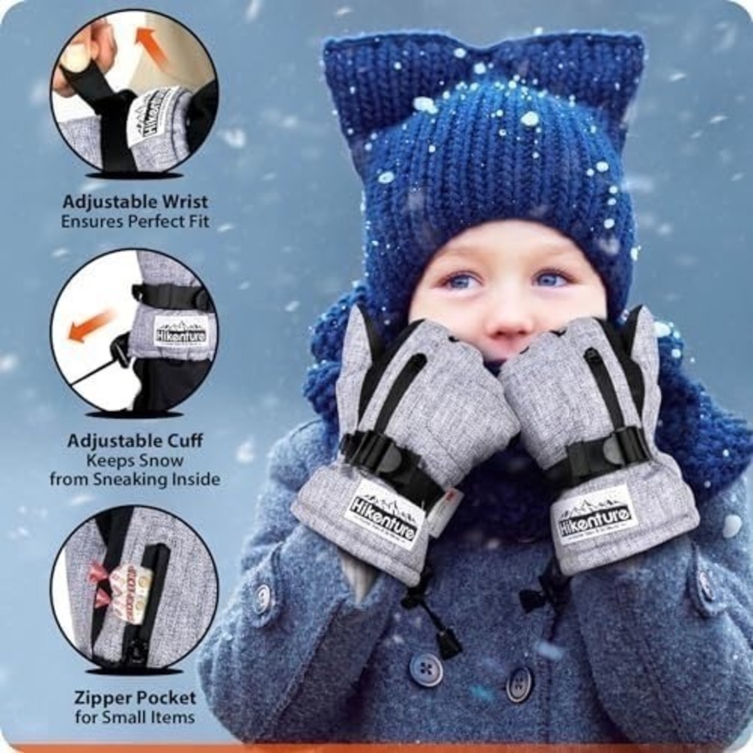 Amazon | HIKENTURE スキーグローブ キッズ 手袋 子供 雪 スノー