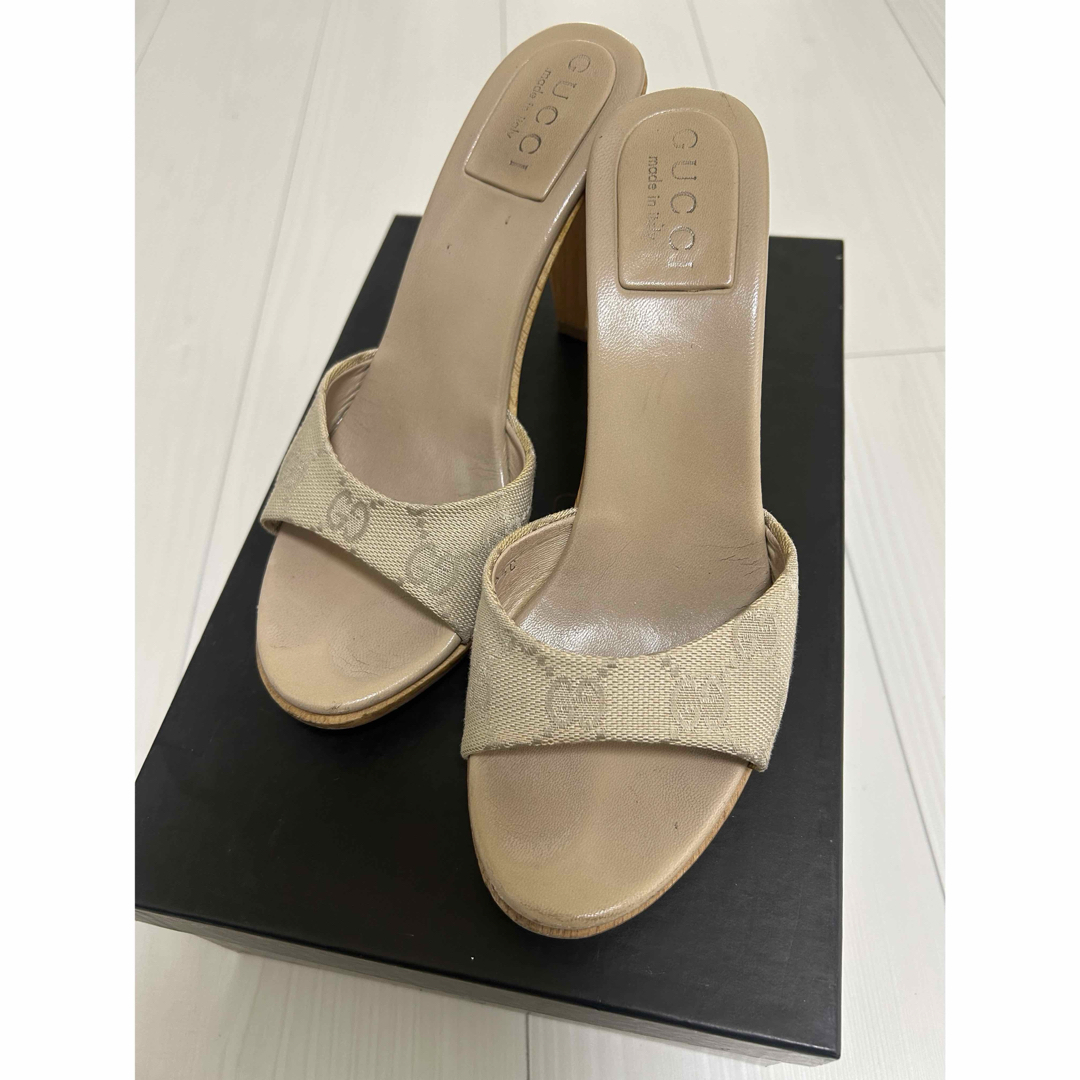 GUCCI - GUCCI ミュール 35ハーフ GGキャンバスの通販 by みるる GUCCI - GUCCI ミュール 35ハーフ GGキャンバスの通販 by みるる
