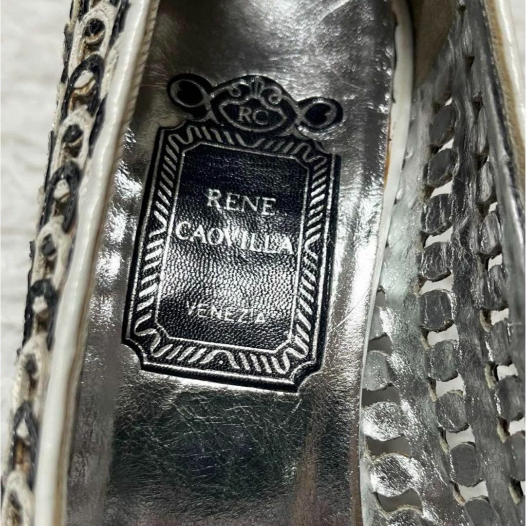 RENE CAOVILLA - 【美品・希少!】レネカオヴィラ 穴あきリング RENE CAOVILLA - 【美品・希少!】レネカオヴィラ 穴あきリング