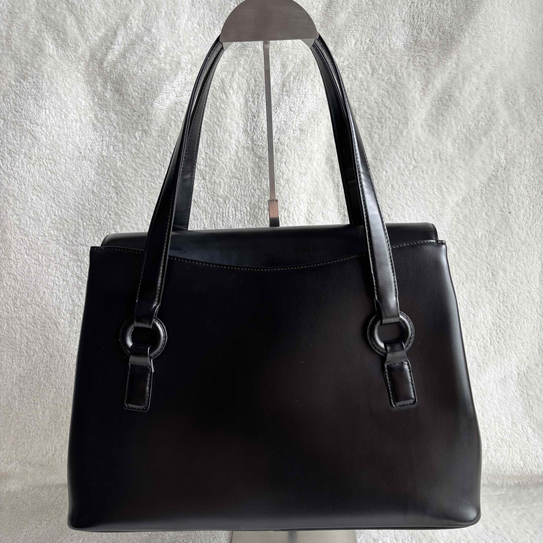 denHAMANO - ✨美品✨ハマノ Hamano 濱野 ハンドバッグ ブラック denHAMANO - ✨美品✨ハマノ Hamano 濱野 ハンドバッグ ブラック
