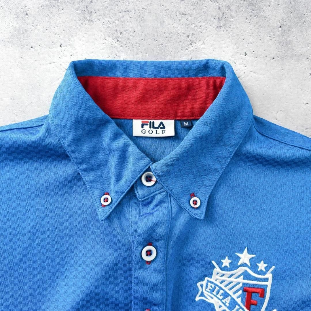 FILA - FILA GOLF フィラ ゴルフ 半袖 ポロシャツ メンズ M 青 FILA - FILA GOLF フィラ ゴルフ 半袖 ポロシャツ メンズ M 青