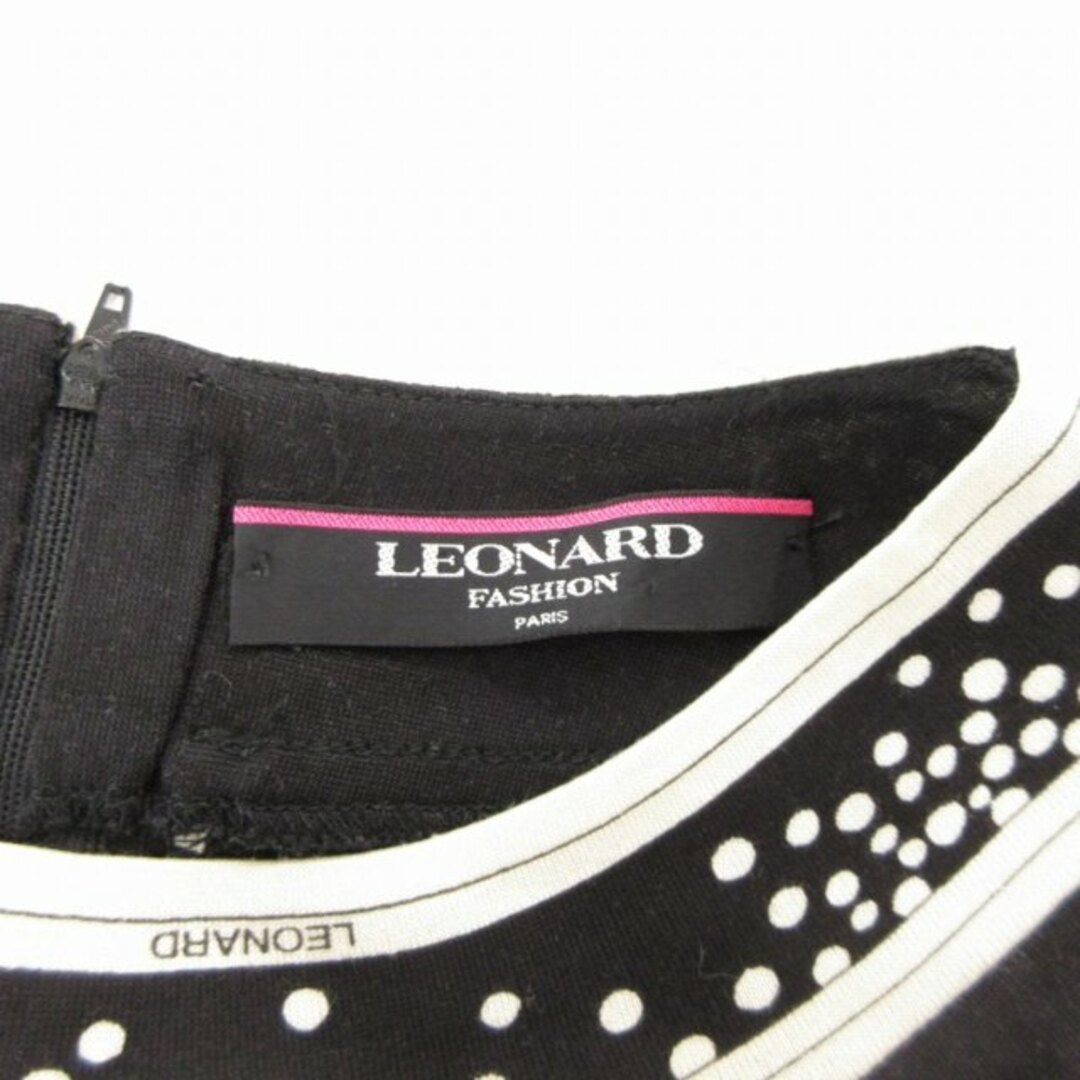 LEONARD - レオナール ワンピース ドット柄 ウール シルク混 LEONARD - レオナール ワンピース ドット柄 ウール シルク混