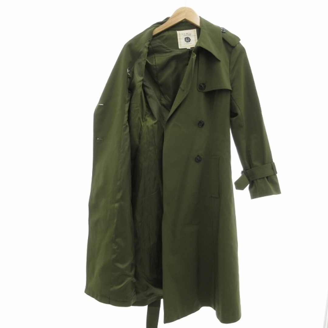 other - La MODE トレンチコート ベルト付き ロング丈 38 緑 other - La MODE トレンチコート ベルト付き ロング丈 38 緑