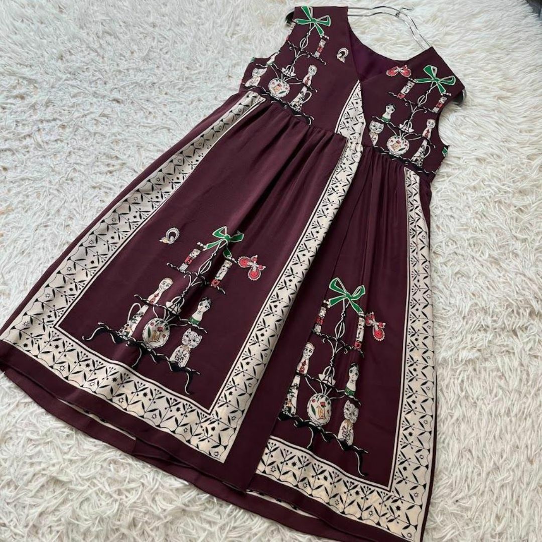 ANNA SUI - アナスイ カシュクールワンピース ノースリーブ ANNA SUI - アナスイ カシュクールワンピース ノースリーブ