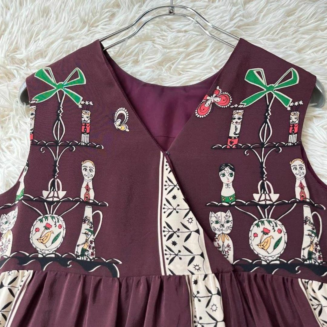 ANNA SUI - アナスイ カシュクールワンピース ノースリーブ ANNA SUI - アナスイ カシュクールワンピース ノースリーブ