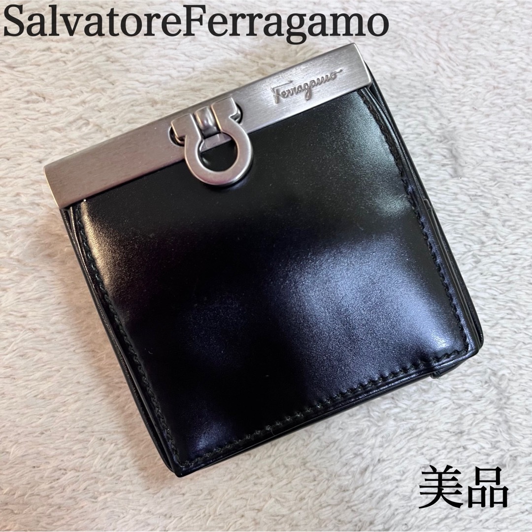 Salvatore Ferragamo - 美品 フェラガモ ガンチーニ BOX型コイン Salvatore Ferragamo - 美品 フェラガモ ガンチーニ BOX型コイン