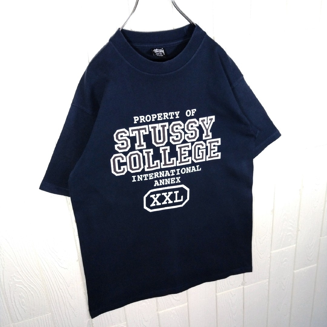 STUSSY - 【STUSSY】USA製 黒タグ カレッジロゴ Tシャツ STUSSY - 【STUSSY】USA製 黒タグ カレッジロゴ Tシャツ