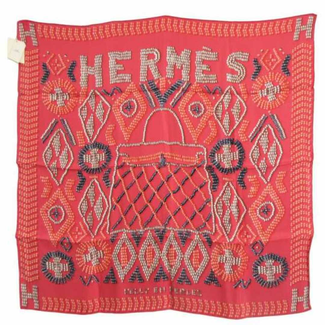 HERMES - エルメス タグ付き カレ65 真珠でできているケリー HERMES - エルメス タグ付き カレ65 真珠でできているケリー