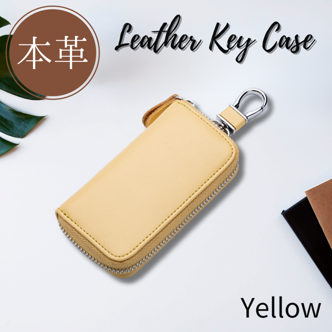 キーケース 新品 スマートキー メンズ レディース イエロー 本革 キーケース 新品 スマートキー メンズ レディース イエロー 本革