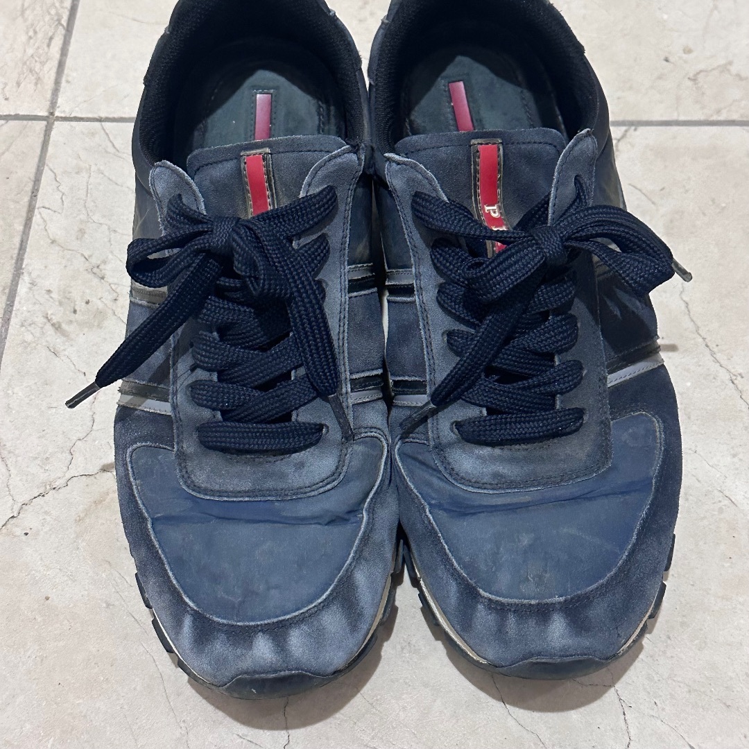 PRADA - PRADA スニーカー 26cm ネイビー メンズ プラダの通販 PRADA - PRADA スニーカー 26cm ネイビー メンズ プラダの通販