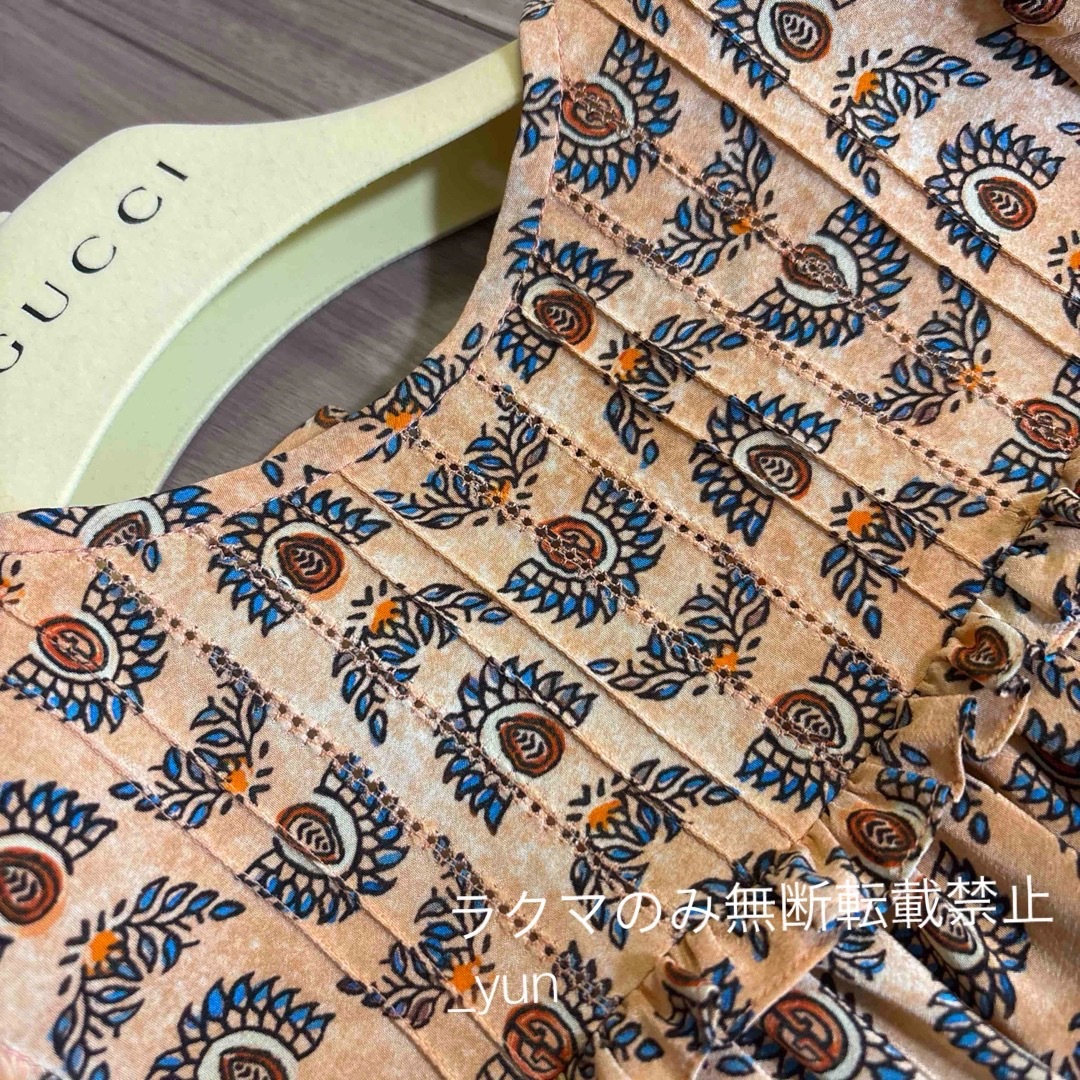 GUCCI - 美品 GUCCI グッチ チルドレン 36m 100cm シルク GUCCI - 美品 GUCCI グッチ チルドレン 36m 100cm シルク