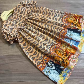 GUCCI - 美品 GUCCI グッチ チルドレン 36m 100cm シルク GUCCI - 美品 GUCCI グッチ チルドレン 36m 100cm シルク
