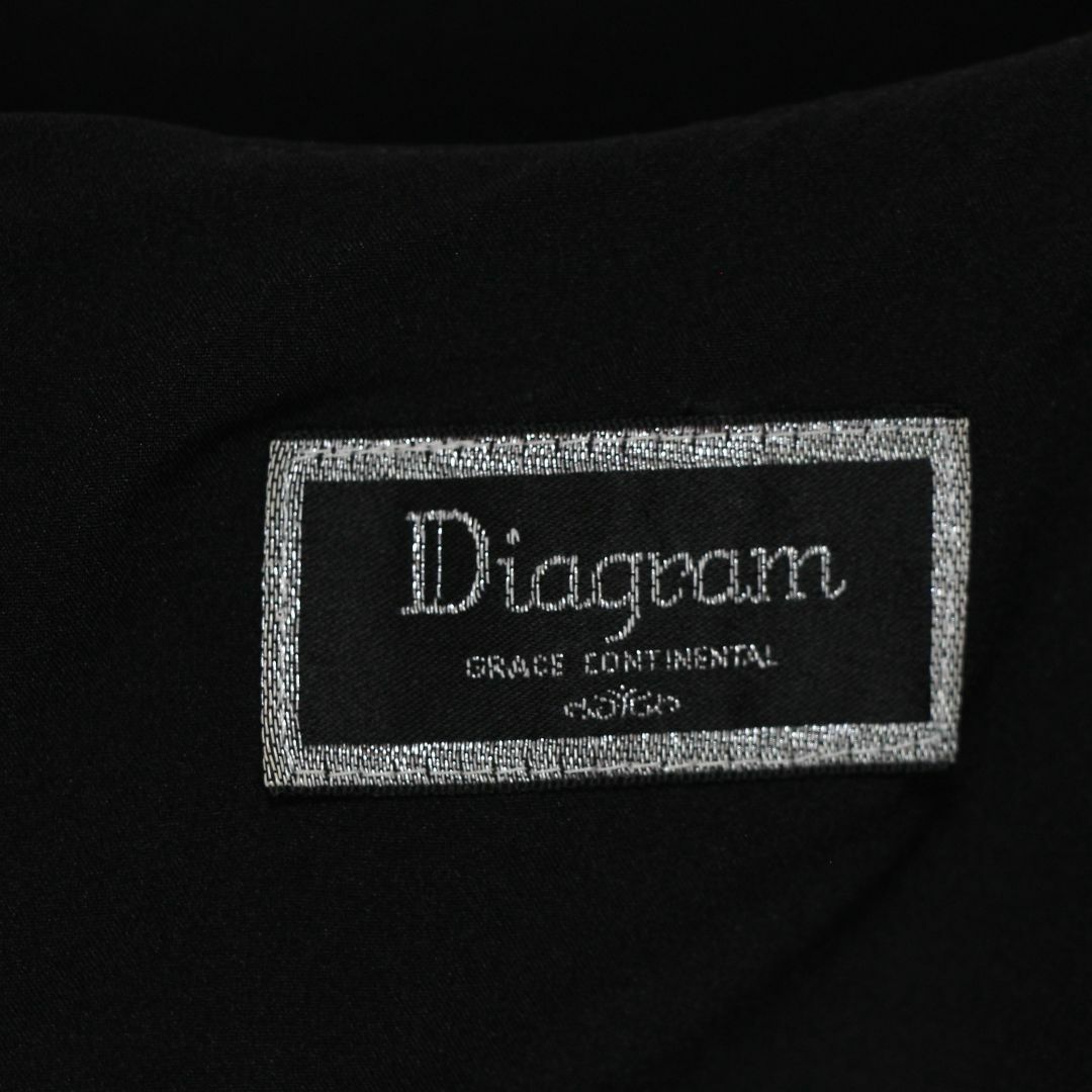 GRACE CONTINENTAL - 美品 ダイアグラム ワンピース 36 S 黒 GRACE CONTINENTAL - 美品 ダイアグラム ワンピース 36 S 黒