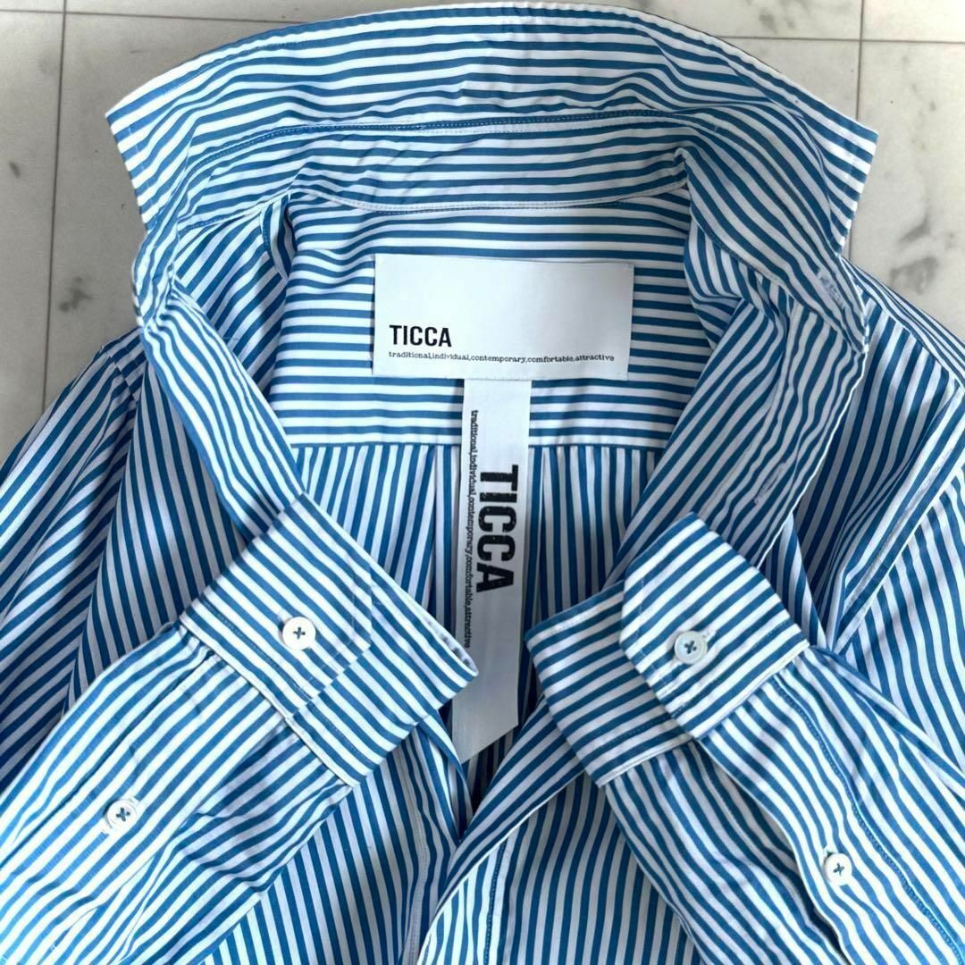 TICCA - 美品 ティッカ ソメロス社 ブルーストライプ柄 ロング TICCA - 美品 ティッカ ソメロス社 ブルーストライプ柄 ロング