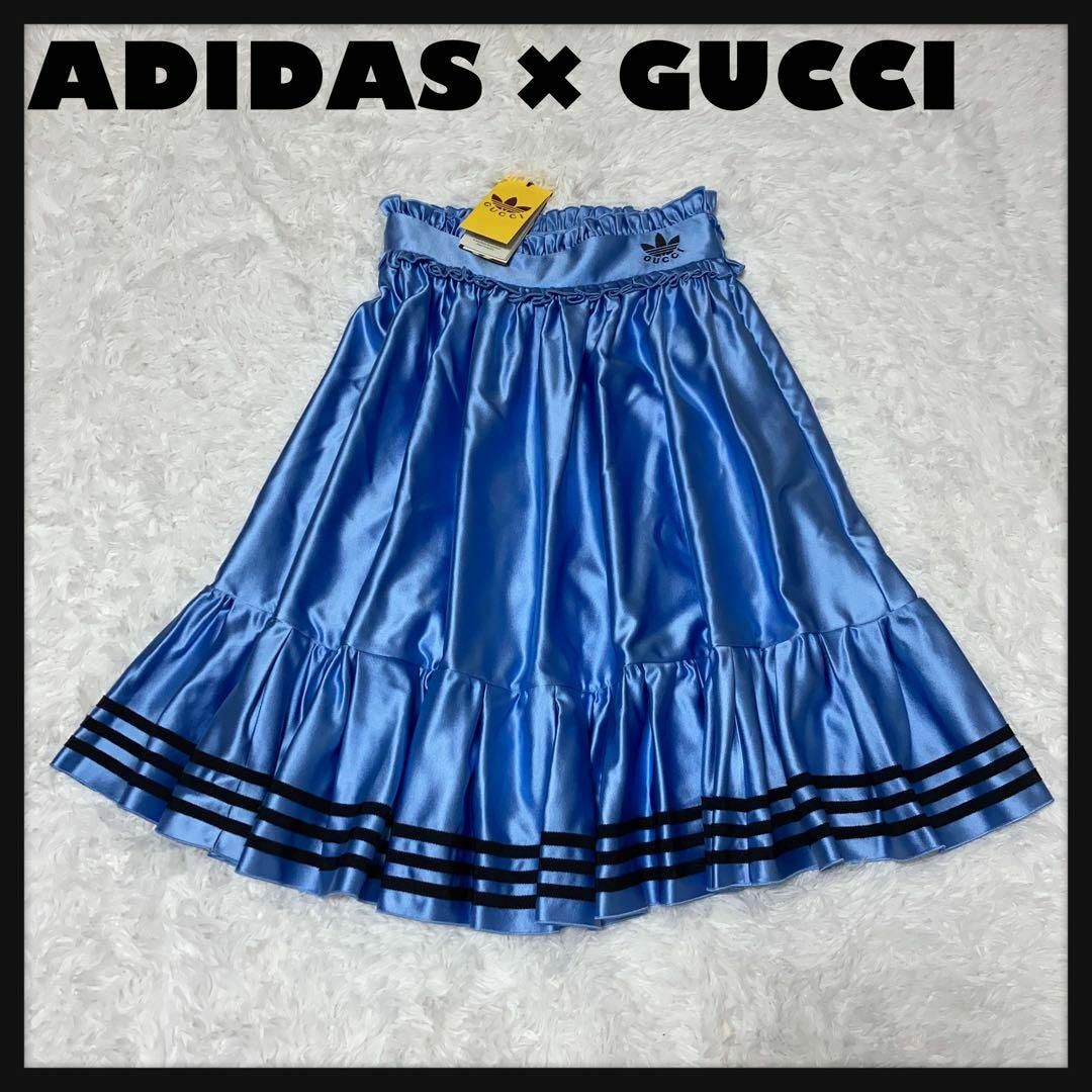 新品未使用タグ付き】ADIDAS GUCCI スカート 刺繍ロゴ 40の通販 新品未使用タグ付き】ADIDAS GUCCI スカート 刺繍ロゴ 40の通販