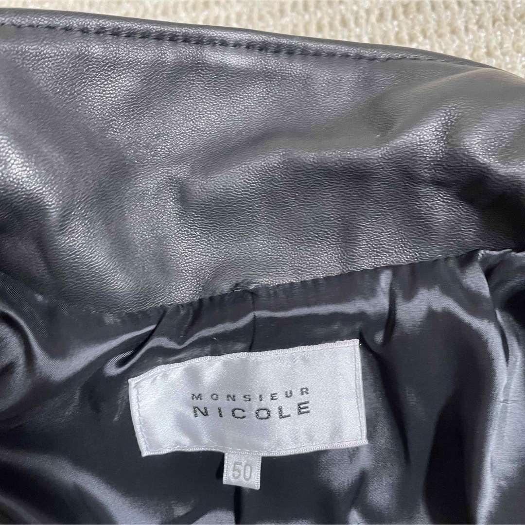MONSIEUR NICOLE - 【美品】サイズL NICOLE ダブル ライダース MONSIEUR NICOLE - 【美品】サイズL NICOLE ダブル ライダース