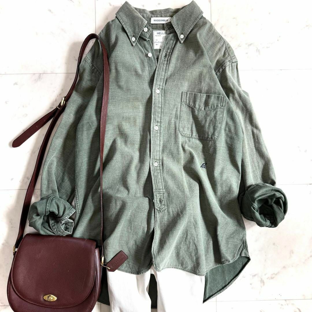 MADISONBLUE - 美品//マディソンブルー ハンプトンシャツ カーキ MADISONBLUE - 美品//マディソンブルー ハンプトンシャツ カーキ