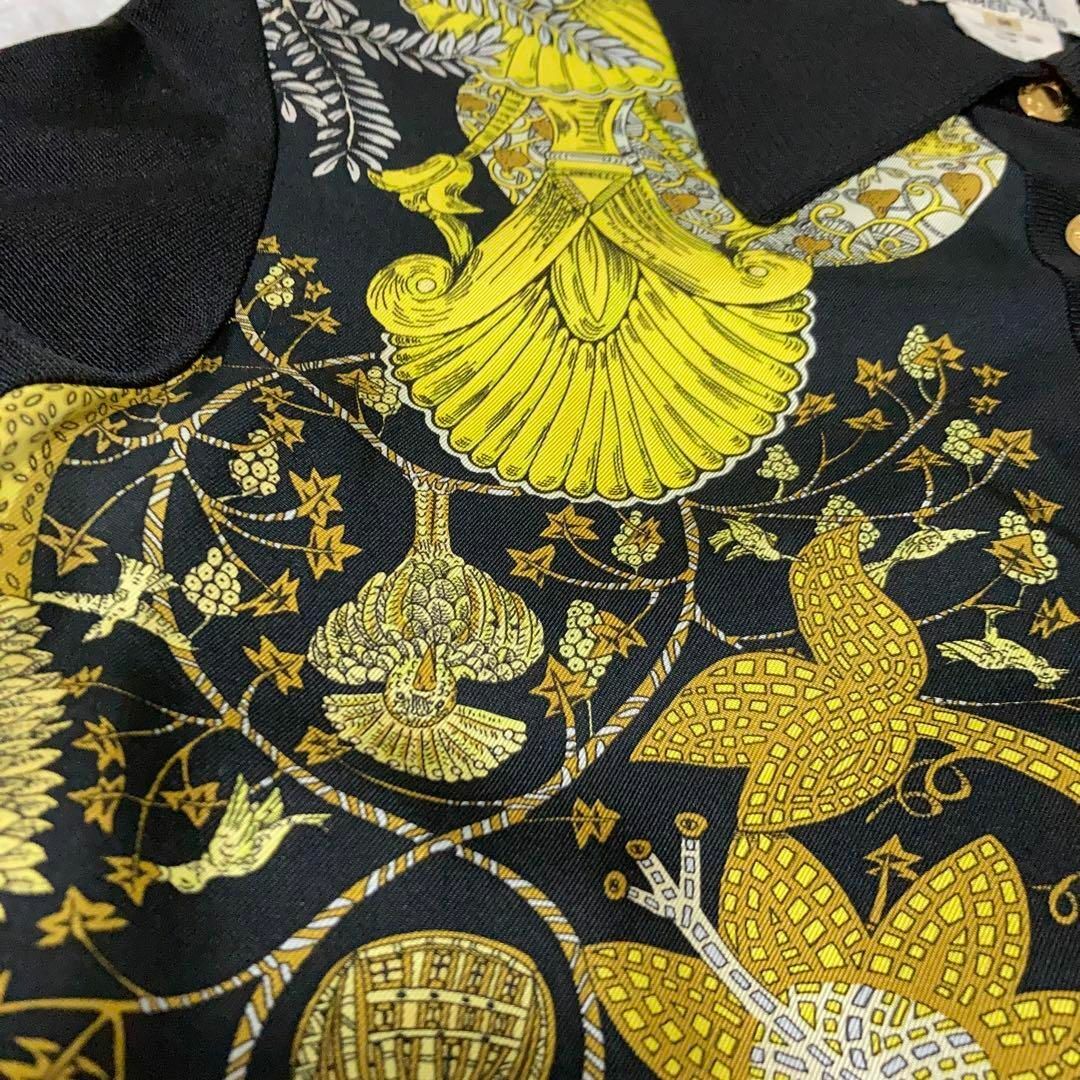 HERMES - 【極美品】HERMES エルメス カーディガン シルク ロゴ HERMES - 【極美品】HERMES エルメス カーディガン シルク ロゴ