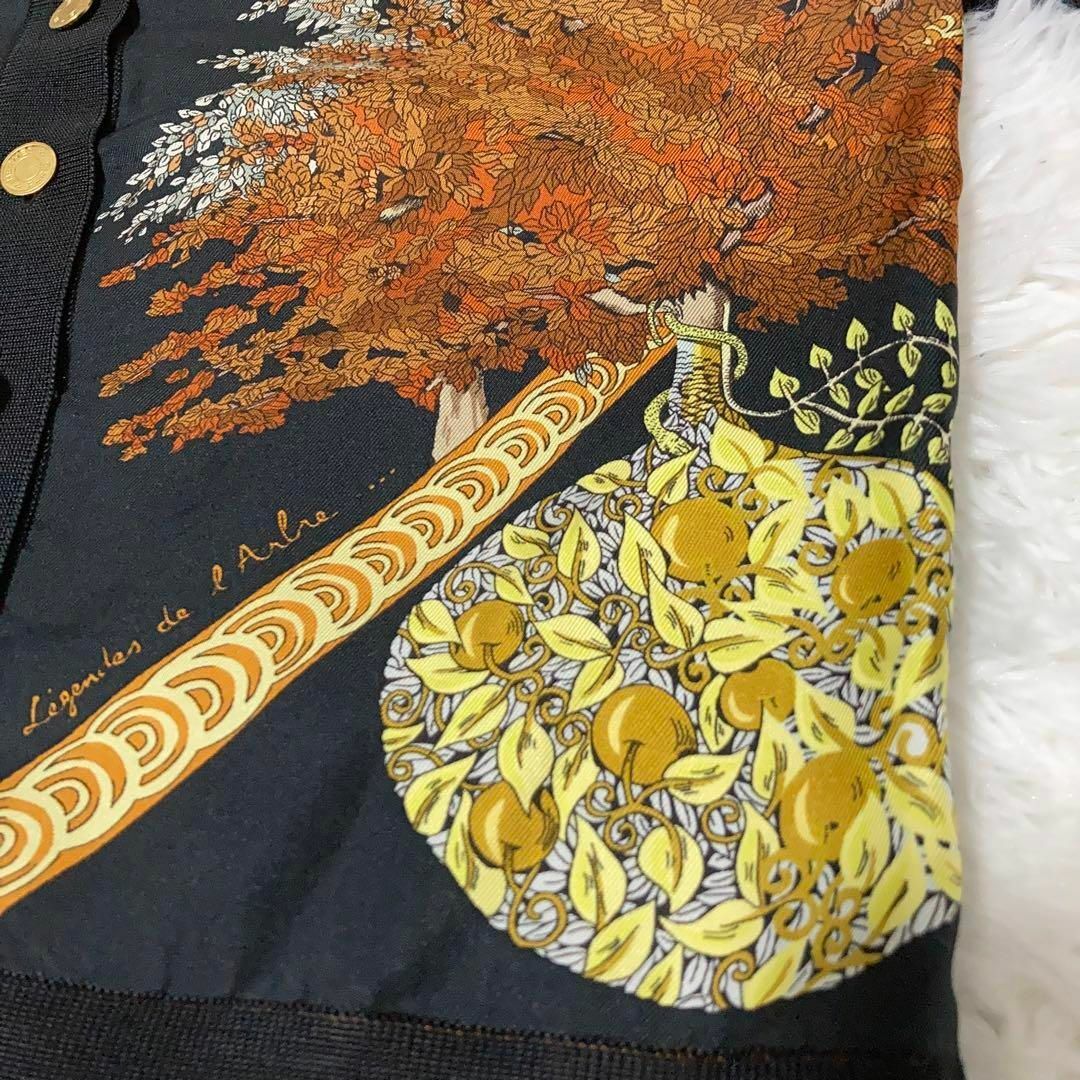 HERMES - 【極美品】HERMES エルメス カーディガン シルク ロゴ HERMES - 【極美品】HERMES エルメス カーディガン シルク ロゴ