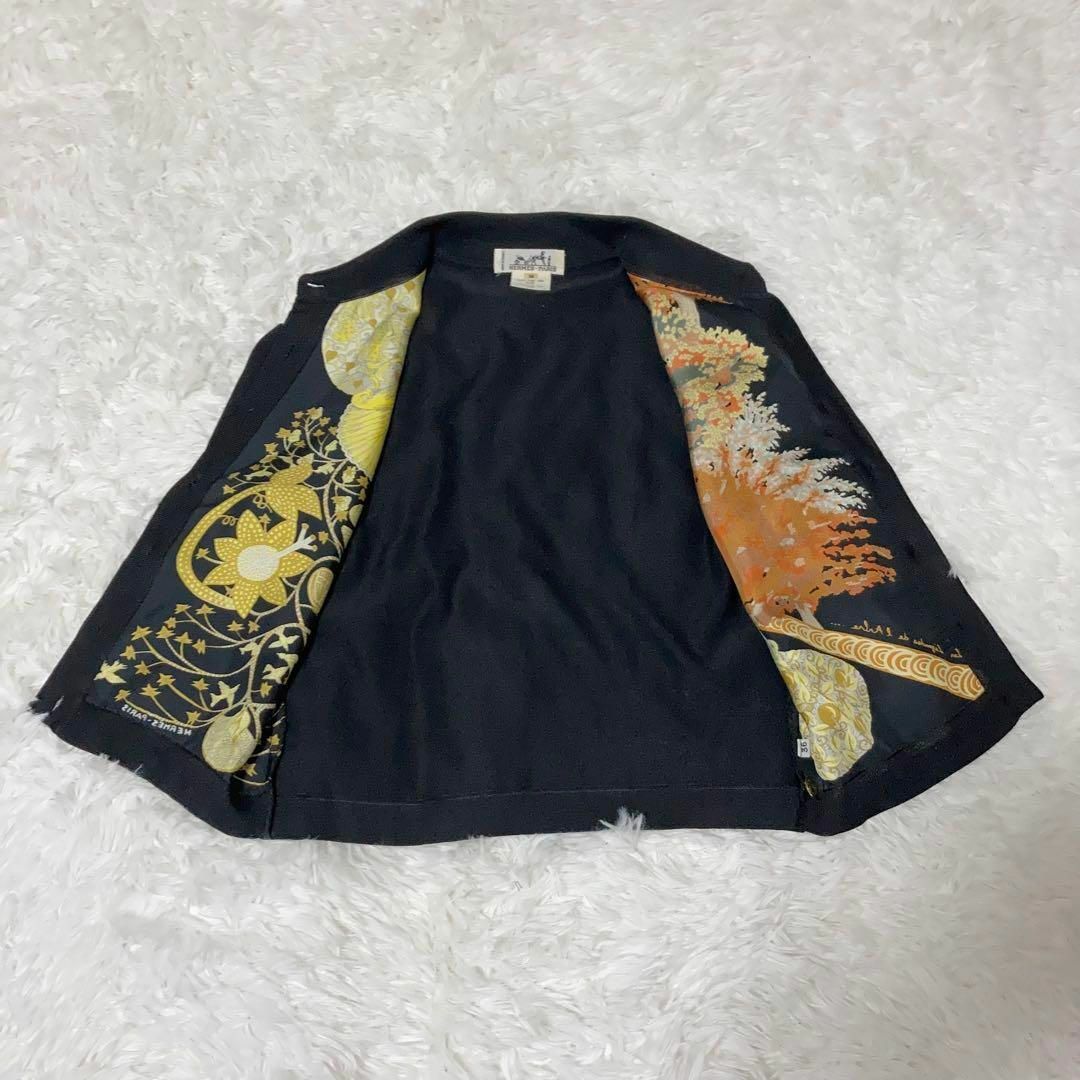 HERMES - 【極美品】HERMES エルメス カーディガン シルク ロゴ HERMES - 【極美品】HERMES エルメス カーディガン シルク ロゴ