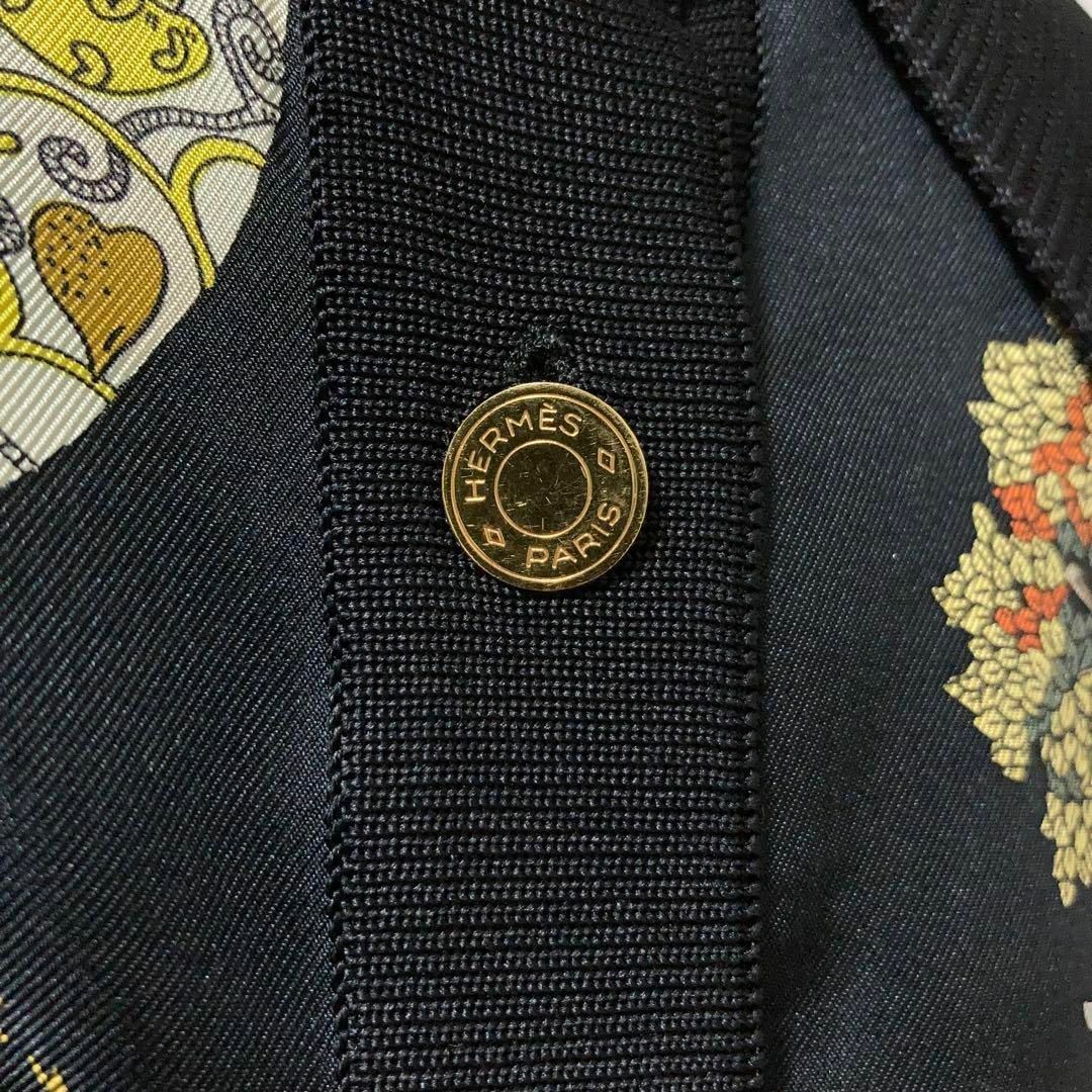 HERMES - 【極美品】HERMES エルメス カーディガン シルク ロゴ HERMES - 【極美品】HERMES エルメス カーディガン シルク ロゴ