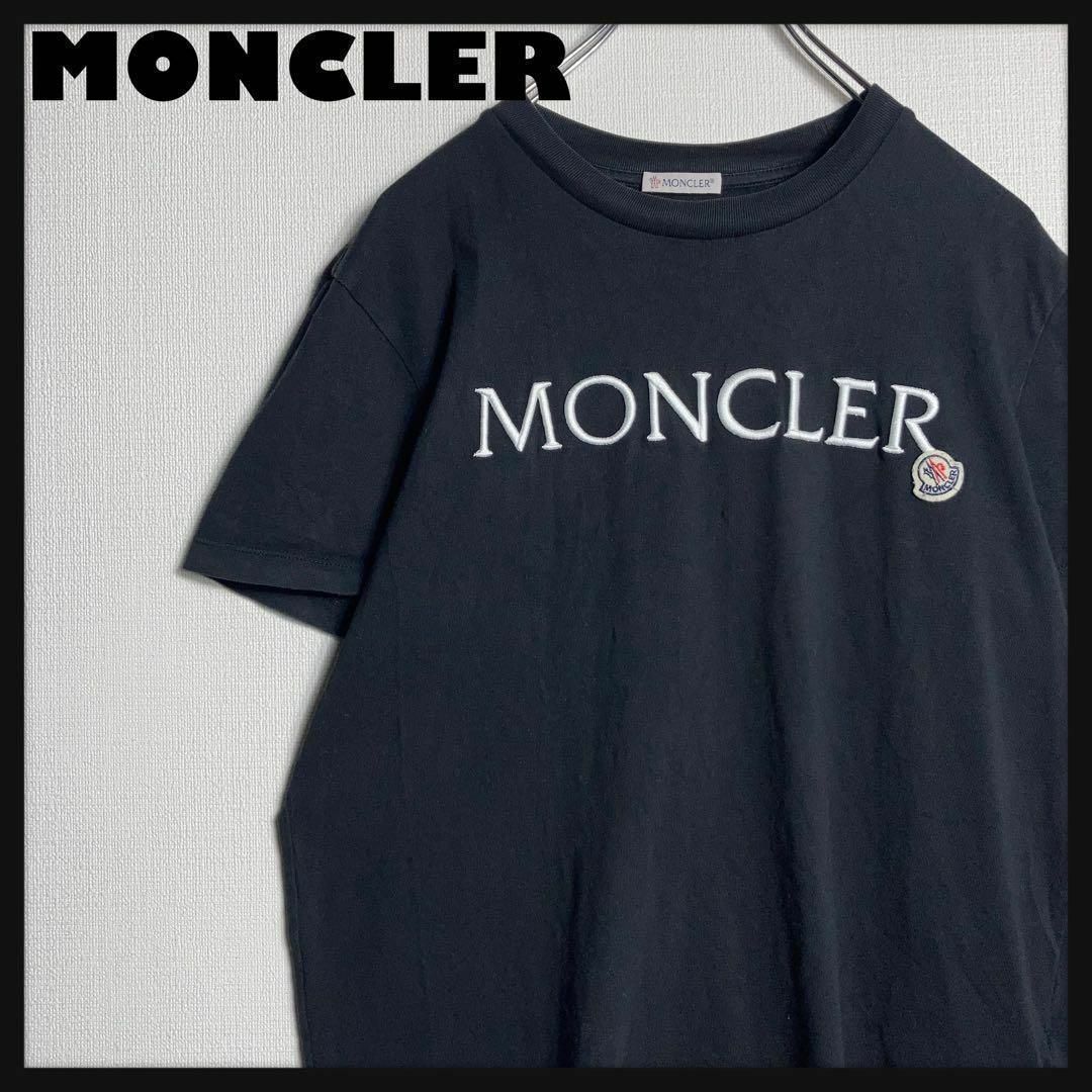 MONCLER - MONCLER モンクレール Tシャツ 刺繍ロゴ ロゴワッペン MONCLER - MONCLER モンクレール Tシャツ 刺繍ロゴ ロゴワッペン