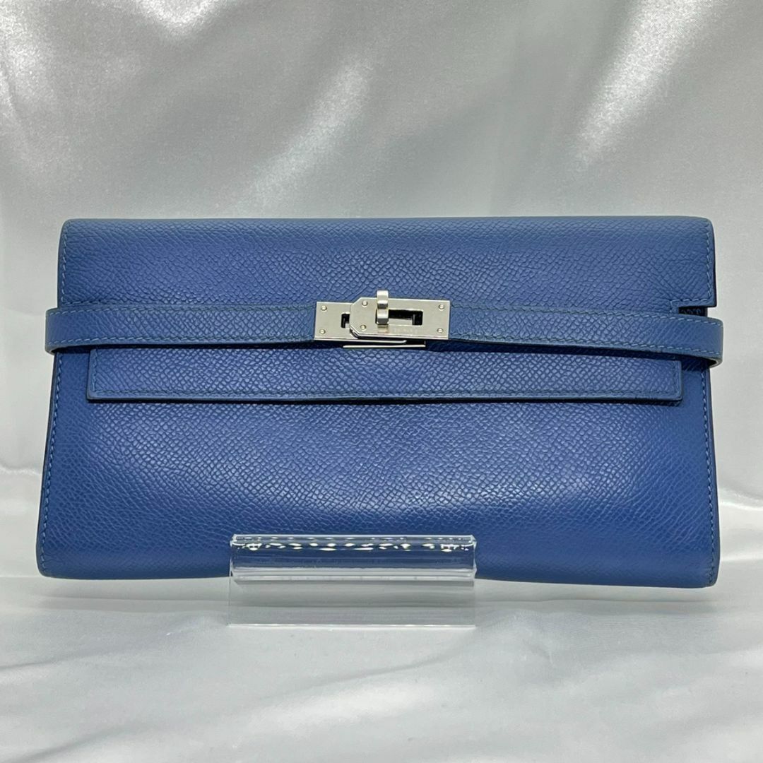 HERMES - エルメス ケリーウォレット ロング C刻印 セレスト HERMES - エルメス ケリーウォレット ロング C刻印 セレスト