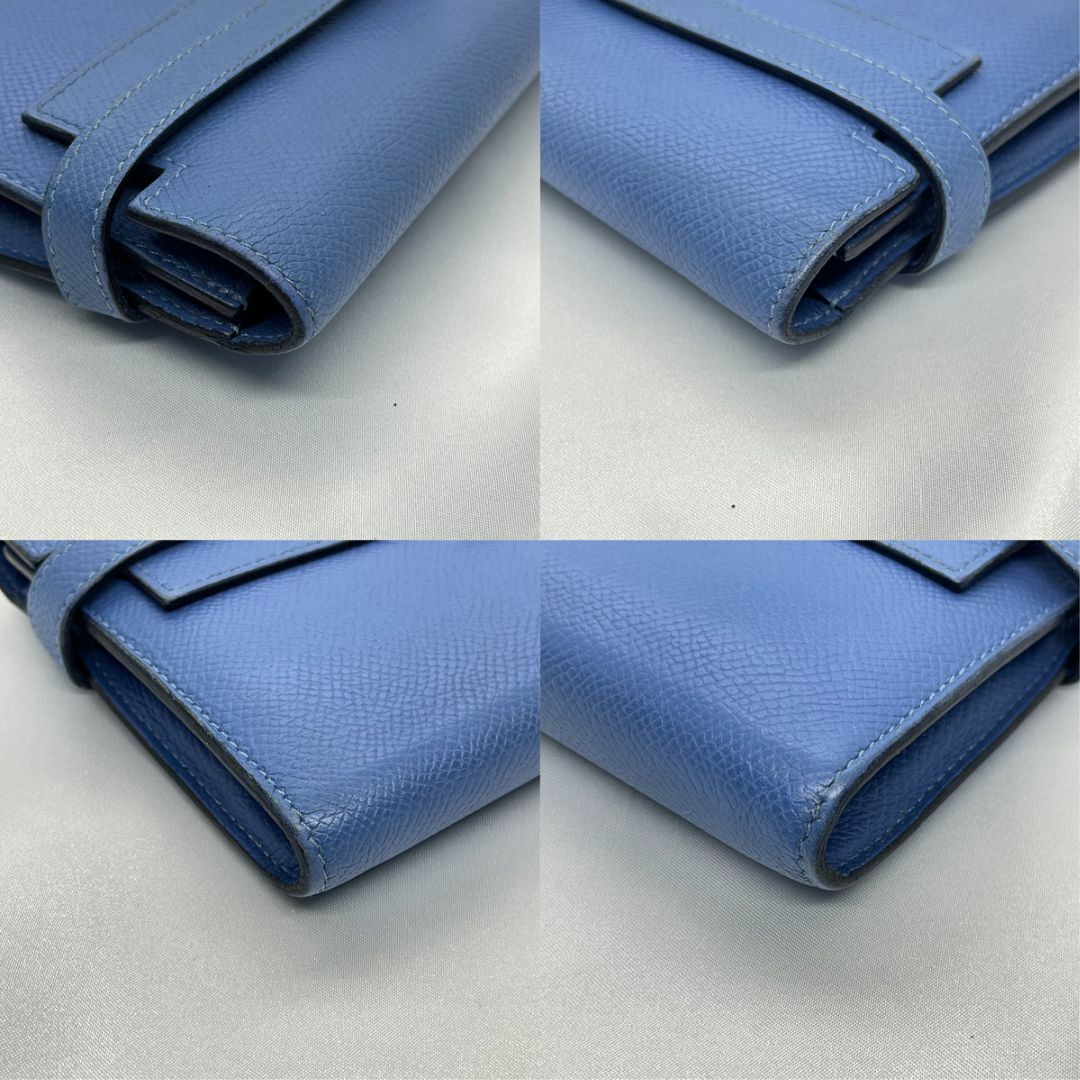 HERMES - エルメス ケリーウォレット ロング C刻印 セレスト HERMES - エルメス ケリーウォレット ロング C刻印 セレスト